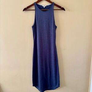 Wilfred FREE| Aritzia ‘Chrissy’ Blue Sleeveless Knit Midi Dress Sz S